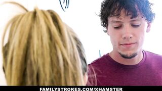 FamilyStrokes - Step-Son Seduced By Hot Milf