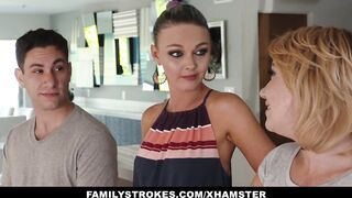 FamilyStrokes - Scavenger Hunt with sis turns sexual