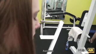 Fantasy Couple was working out in gym when rich hunter appeared