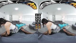 VIRTUAL PORN - Sadie Pops Her Pussy For Jay Bangher's Big Black Cock In VR