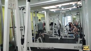 Fantasy Couple was working out in gym when rich hunter came by