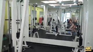 Fantasy After hard training in gym lassie is ready for sex