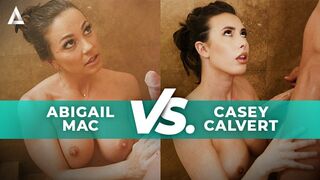 HOT MASSAGE - MASSAGE BATTLE! Abigail Mac VS Casey Calvert